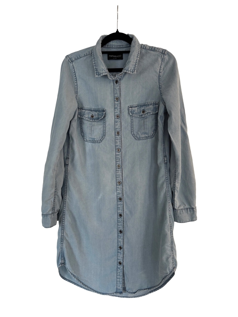 Parasuco Light Wash Denim Tencel Shirt Dress - Picture 2 of 6